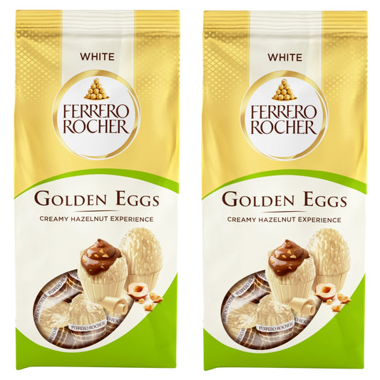 Ferrero Rocher White Golden Eggs 90g – Luxury Easter Chocolate Bags