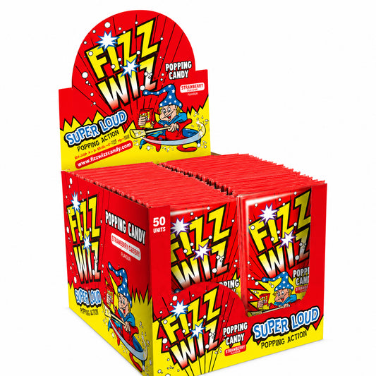 Fizz Wiz Strawberry Popping Candy 50 x 5g Packs