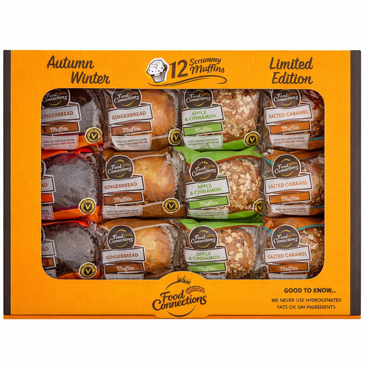 Food Connections Limited Edition Autumn Winter Scrummy Muffins (Box of 12)