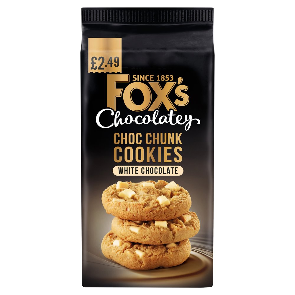 Fox’s Chocolatey Choc Chunk Cookies White Chocolate 180g (Box of 8)