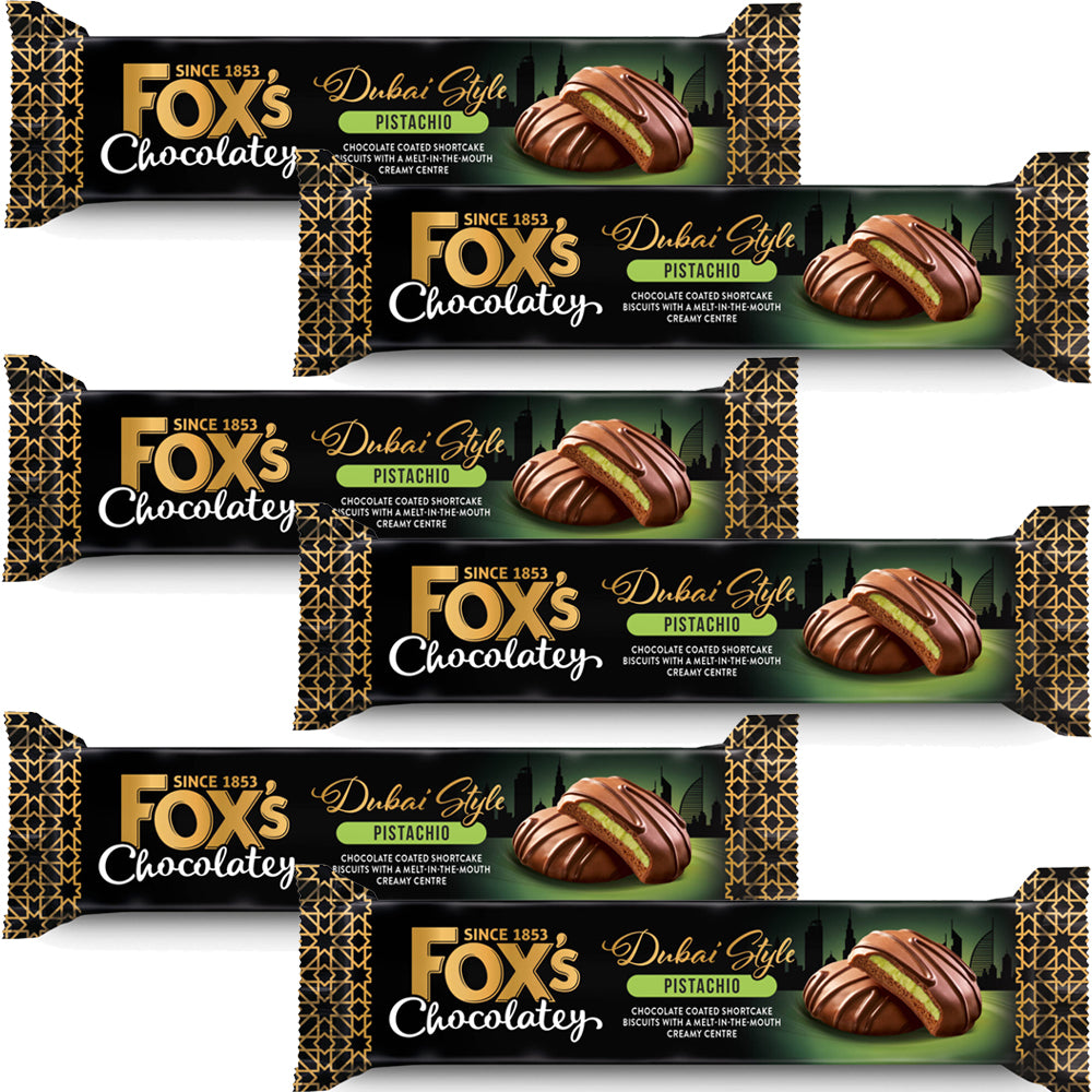 Fox's Chocolatey Dubai Style Pistachio 130g (6 & 12 Packs)