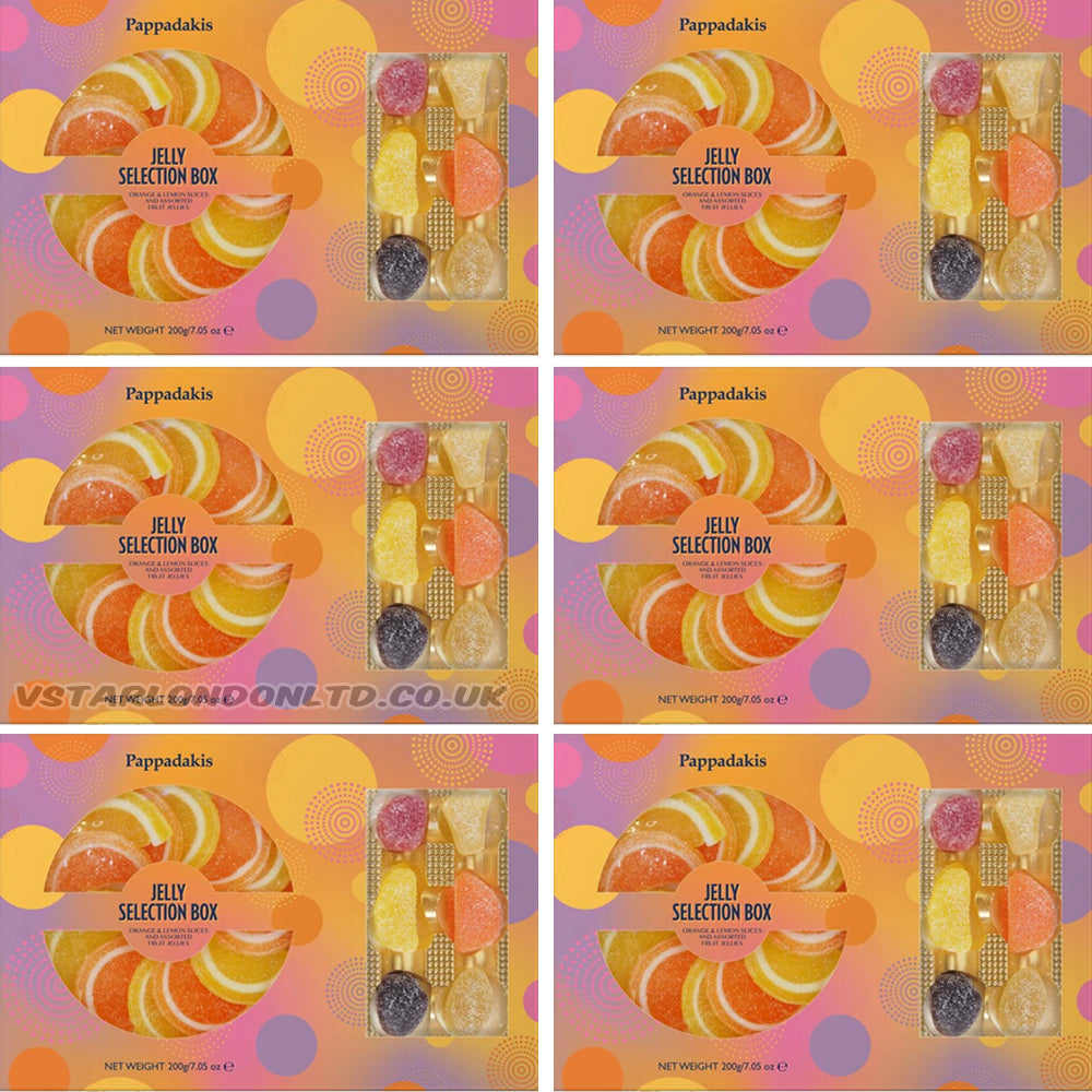 Fruit Jelly Slices Gift Box 6x200g | Assorted Fruity Jellies