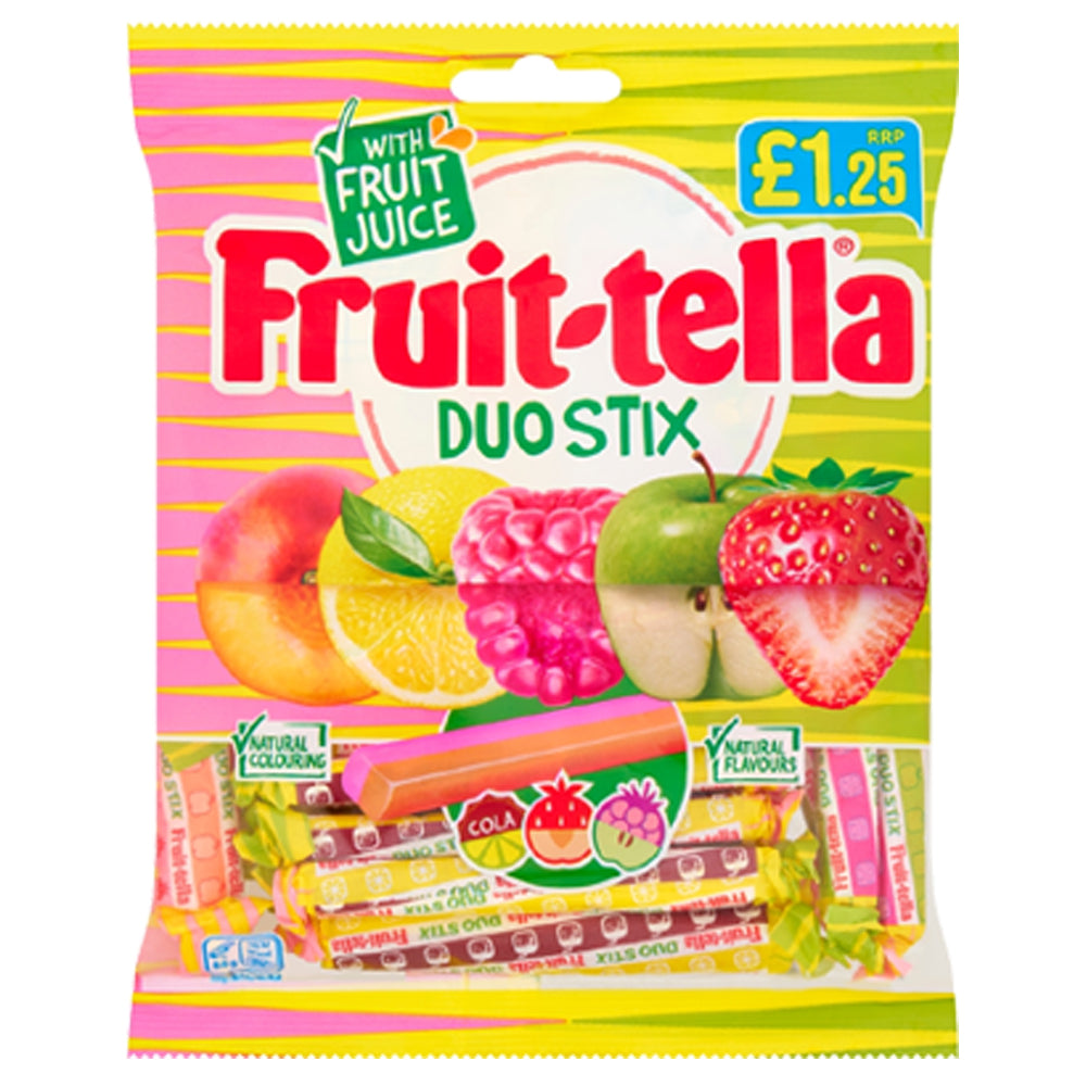 Fruittella Duo Stix 135g PMP – Box of 12 Chewy Fruit Sweets