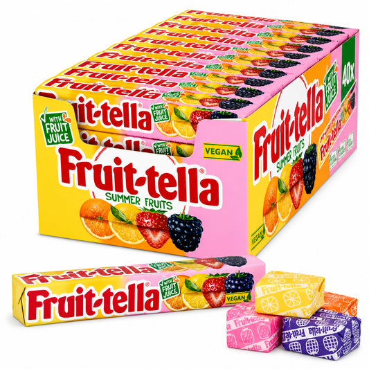 Fruittella Summer Fruits Chewy Sweets Stick 41g (20 & 40 Packs)
