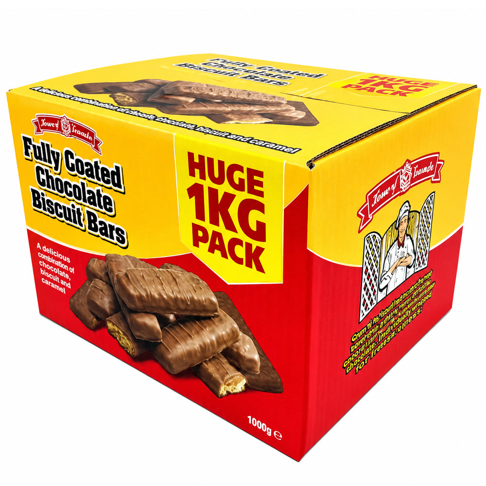Fully Coated Chocolate Biscuit Bars 1kg Assorted Pieces