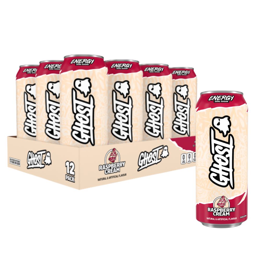 Ghost Energy Raspberry Cream Energy Drink 500ml (6 & 12 Cans)