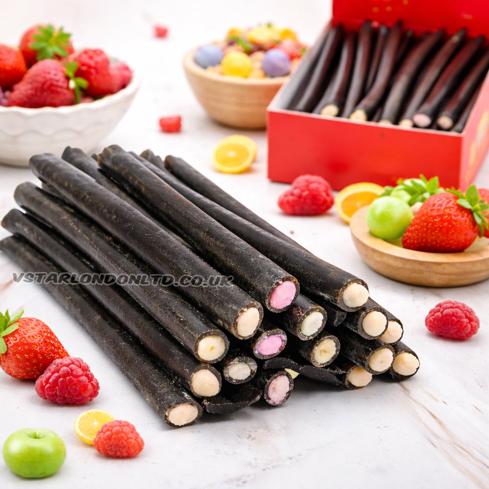 Giant Liquorice Flyers 40 Pieces Box – Fruit Crystal Centre
