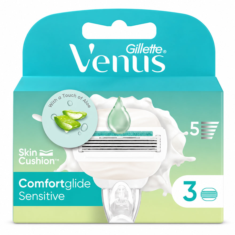 Gillette Venus ComfortGlide Sensitive Razor Blade Refills 3 Pack