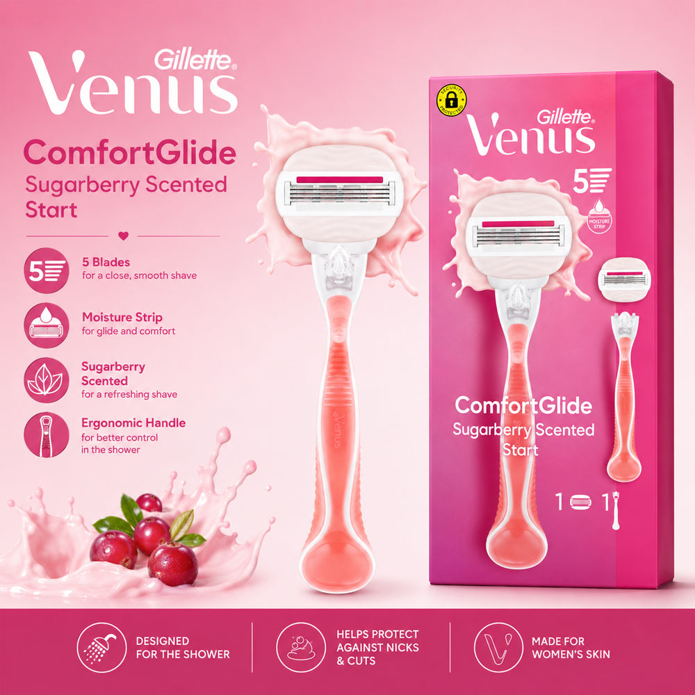 Gillette Venus ComfortGlide Sugarberry Razor 1UP