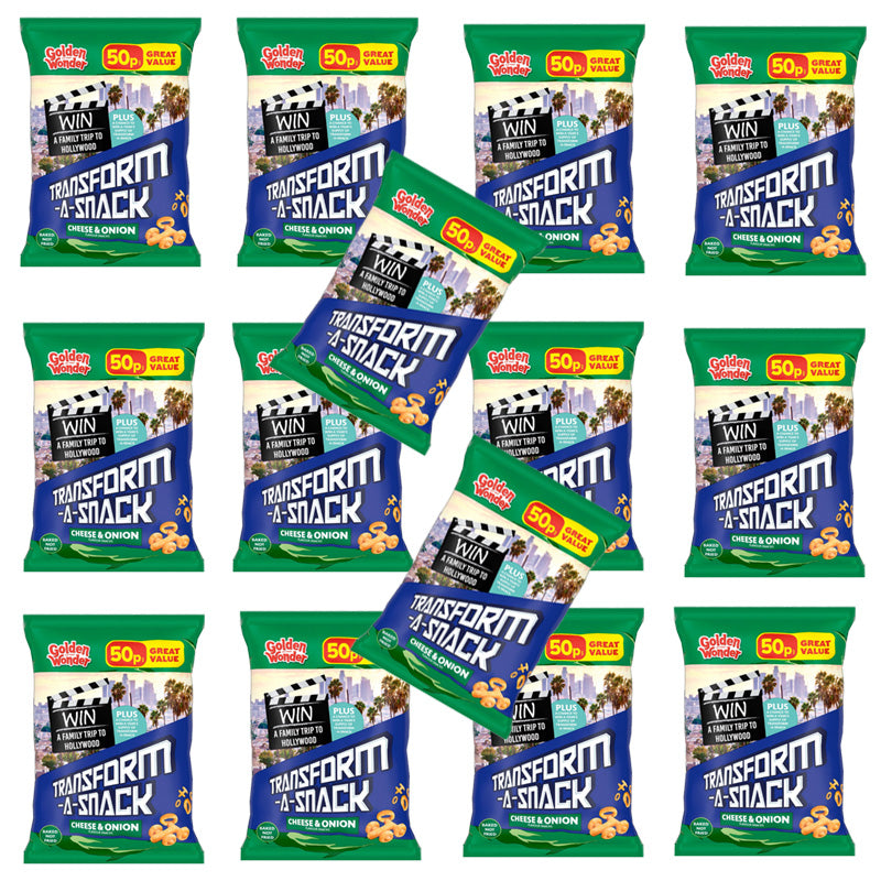 Golden Wonder Transform-A-Snack Cheese & Onion 27g PMP (15 & 30 Packs)