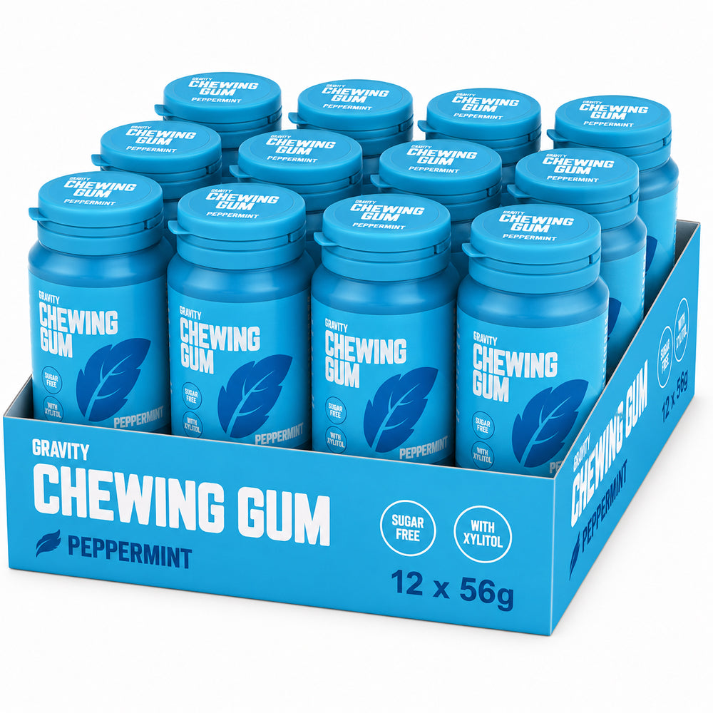 Gravity Peppermint Sugar Free Chewing Gum Tub 56g (Box of 12)