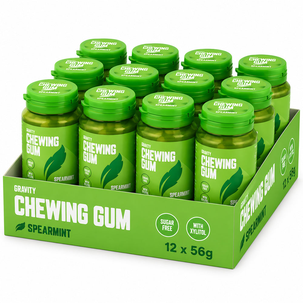 Gravity Spearmint Sugar Free Chewing Gum Tub 56g (Box of 12)