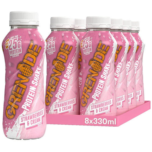 Grenade Strawberries & Cream Protein Shake 8 x 330ml