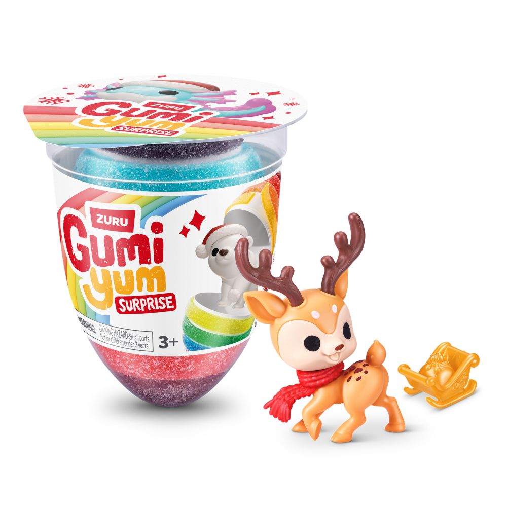 Gumi Yum Surprise Christmas Gummy & Toy 26g By ZURU (Case of 18)
