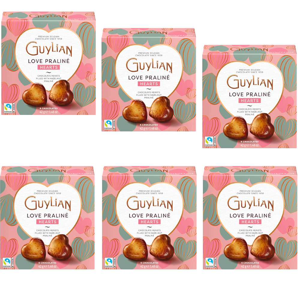 Guylian Love Praline Chocolate Hearts Box 42g (6 Packs)