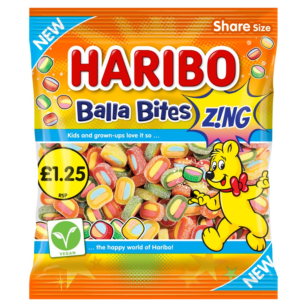 HARIBO Balla Bites Z!NG 140g PMP (Box of 12)