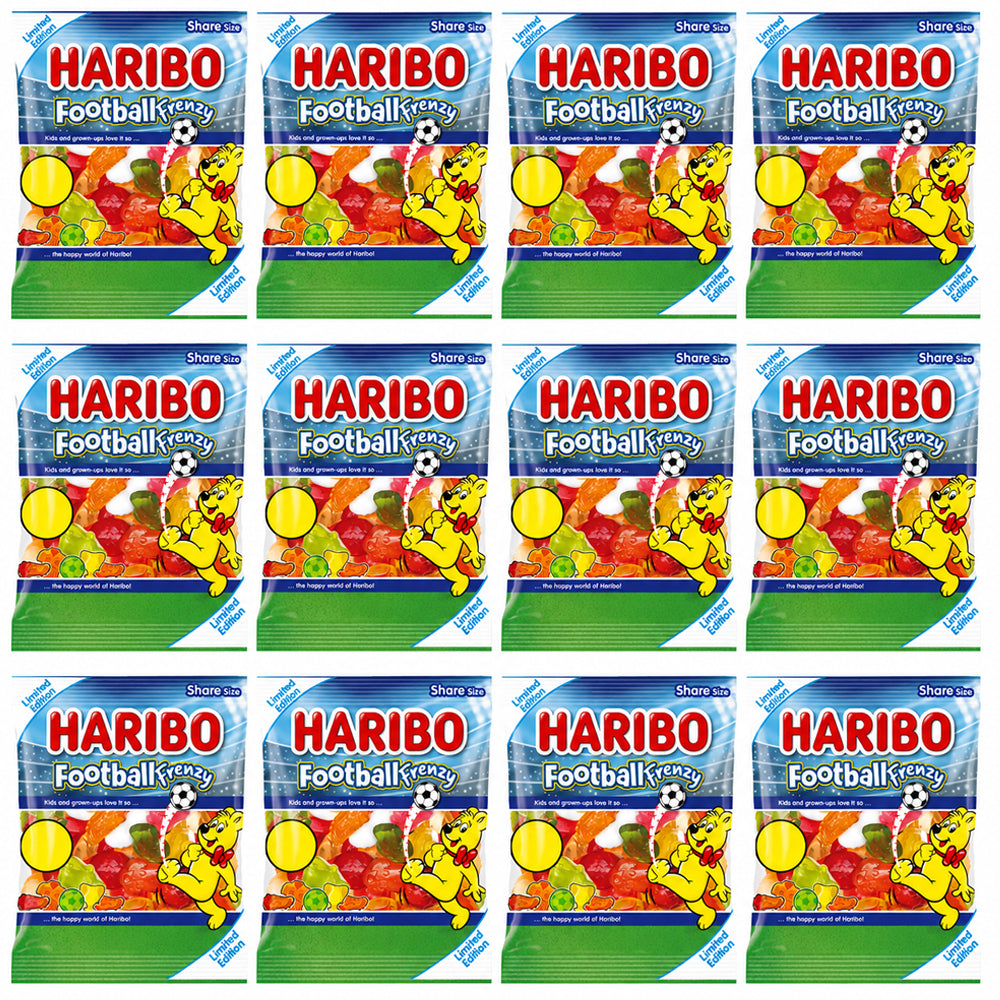 HARIBO Limited Edition Football Frenzy PMP Sweets Sharing Bag 140g (12 Bags)