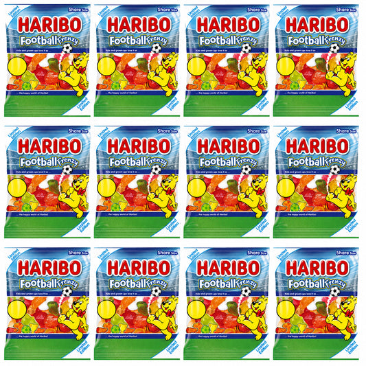 HARIBO Limited Edition Football Frenzy PMP Sweets Sharing Bag 140g (12 Bags)