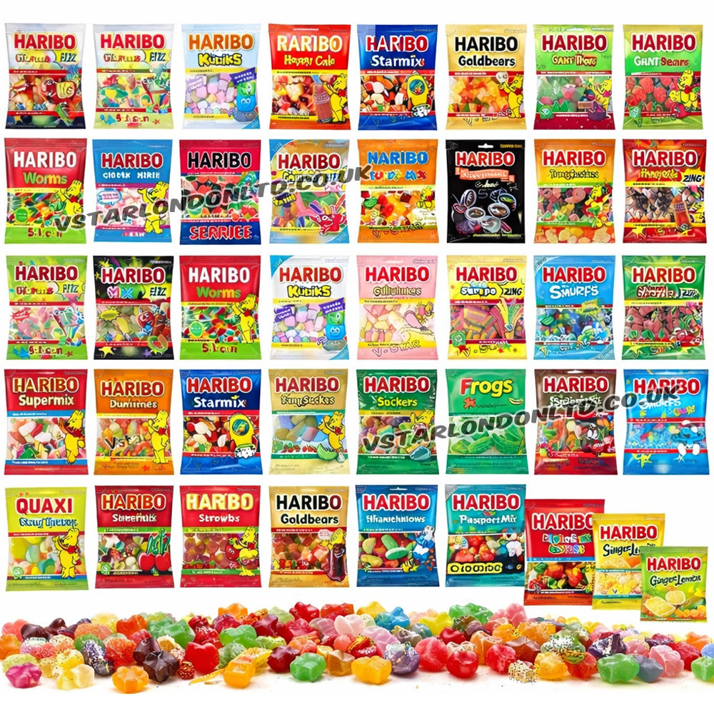 HARIBO Sweets Bags 140g & 160g Mixed Selection – 10, 15 & 20 Pack Party Favours