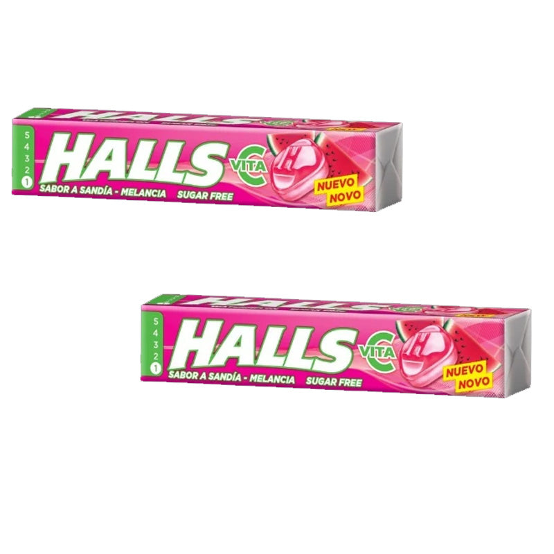 Halls Watermelon Flavour Sweets 20 x 33.5g Menthol Candy Full box