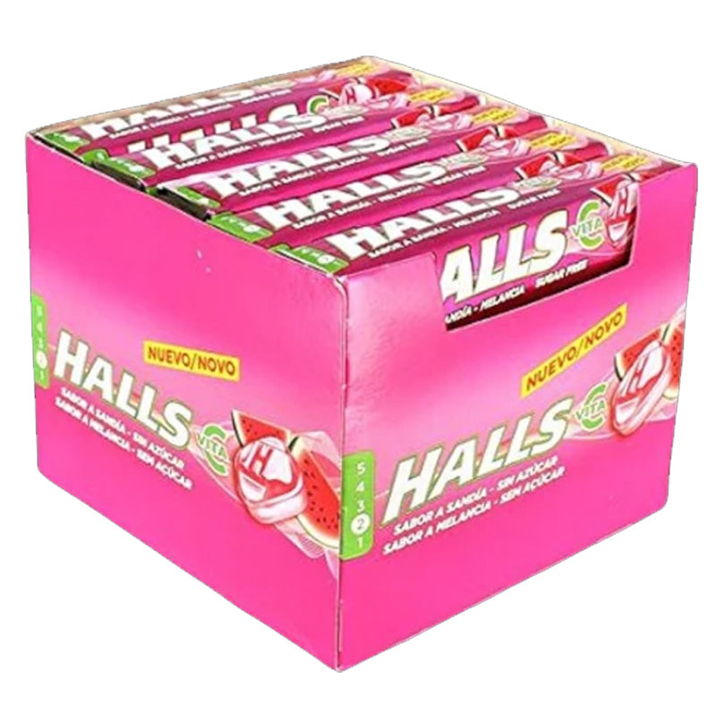 Halls Watermelon Flavour Sweets 20 x 33.5g Menthol Candy Full box