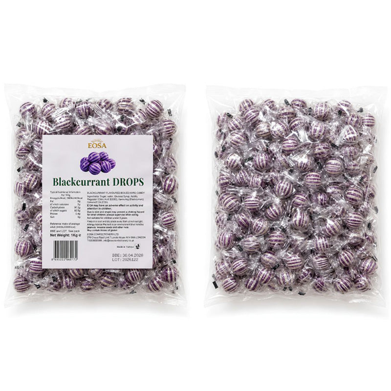 EOSA Hard Boiled Sweets & Rock Candy 1kg – 18 Fruit Flavours
