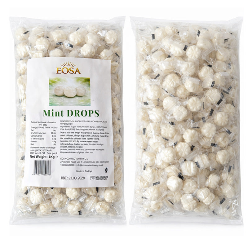 EOSA Hard Boiled Sweets & Rock Candy 1kg – 18 Fruit Flavours