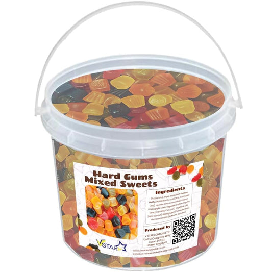 Mixed Gum Sweets Tub – Liquorice, Wine Gums, Fruit Salads & More 1kg