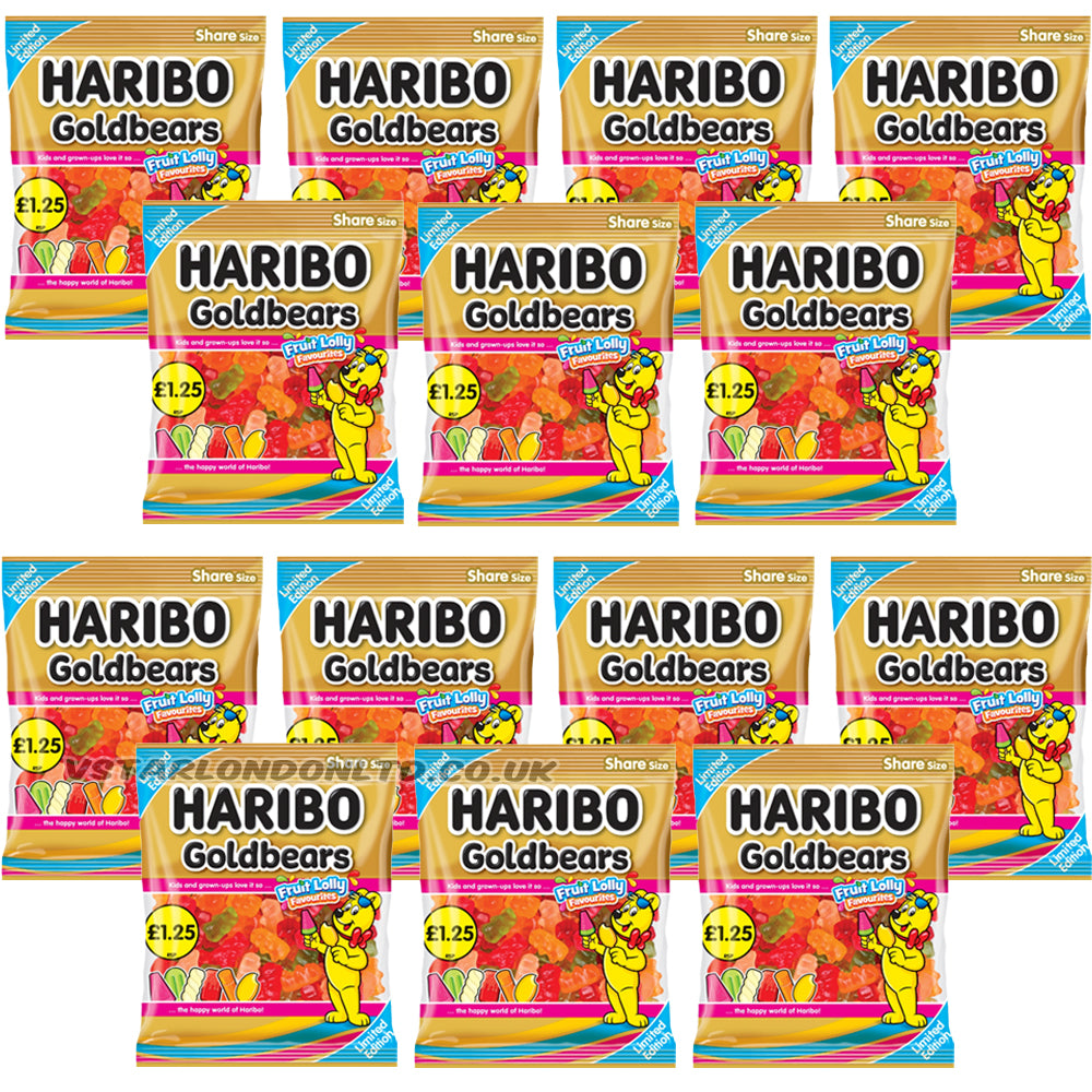 HARIBO Limited Edition Goldbears Fruit Lolly Favourites 140g PMP (Box of 12)