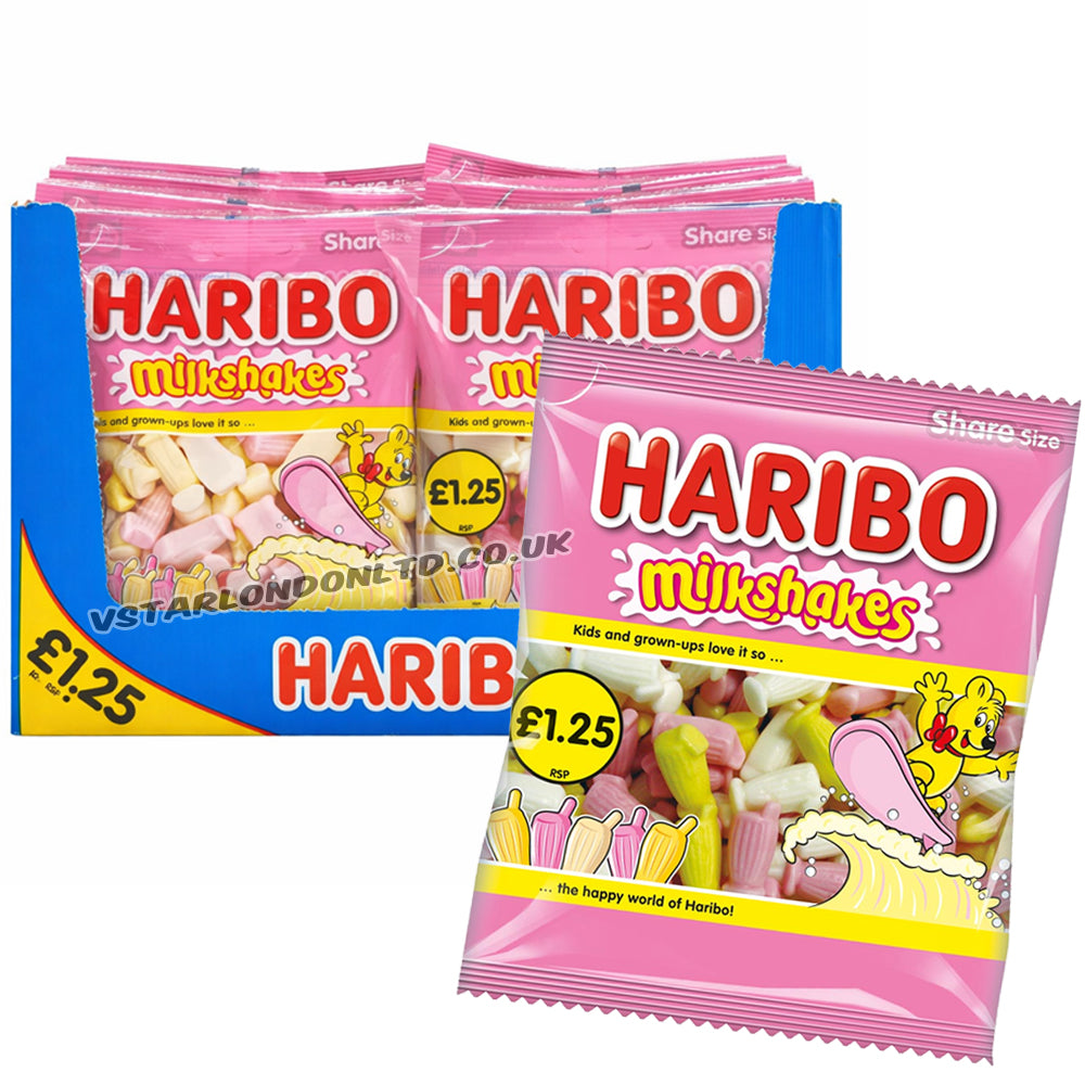 Haribo Milkshakes Share Bag 140g PMP (Box of 12)