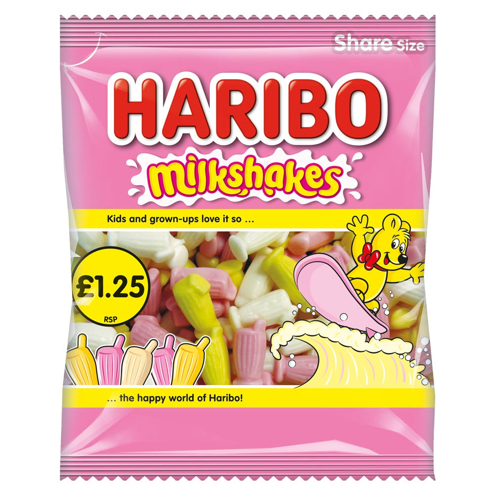 Haribo Milkshakes Share Bag 140g PMP (Box of 12)