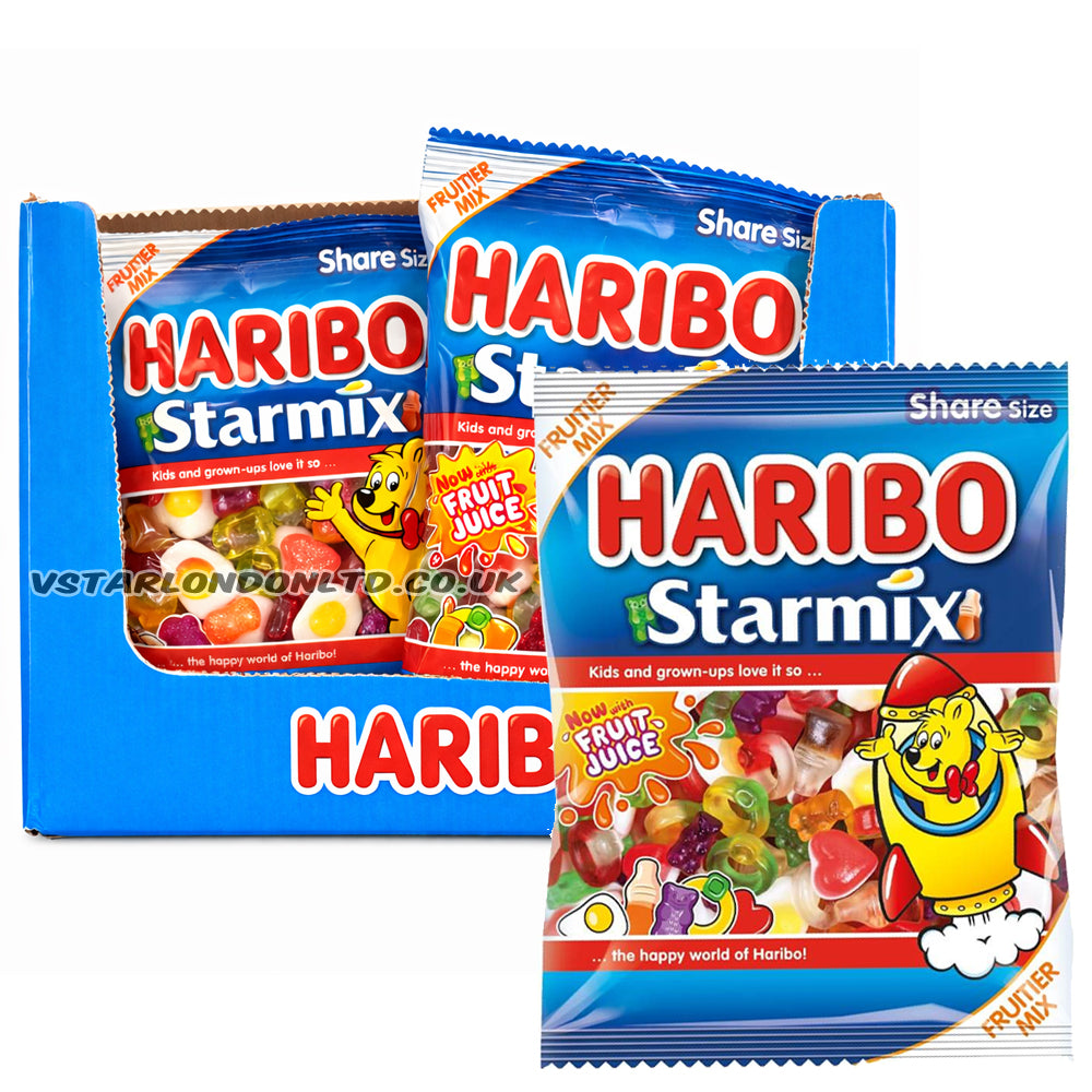 Haribo Starmix 160g Bag – Box of 12 | Fruit & Cola Gummy Mix