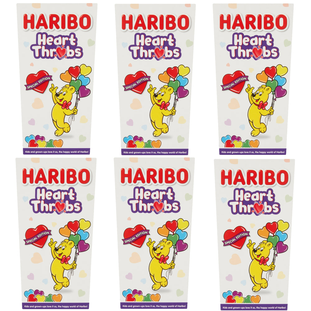 Haribo Special Edition Heart Throbs Jelly & Foam Sweets Gift Box 160g (6 & 12 Boxes)