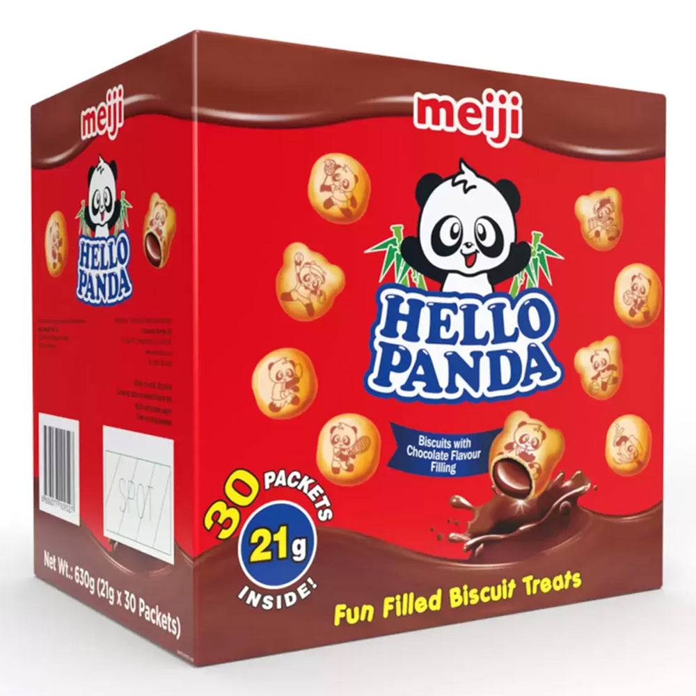 Hello Panda Chocolate Filled Biscuits 30 x 21g – Meiji Chocolate Snack Packs