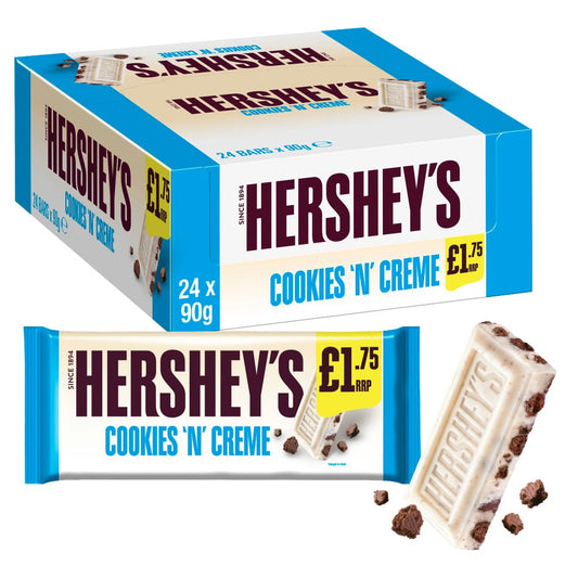Hershey's Cookies 'N' Creme Bar 90g £1.75 PMP (Box of 24)