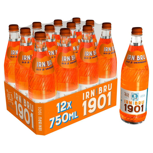 IRN-BRU 1901 Original Recipe Glass Bottle 750ml (Case of 12)