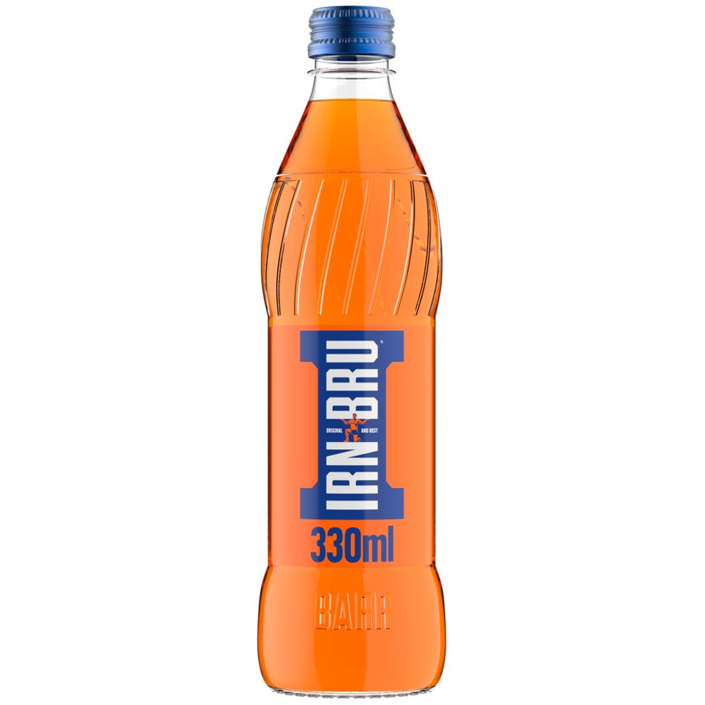 IRN-BRU Regular Soft Drink Glass Bottles 330ml (Case of 24)
