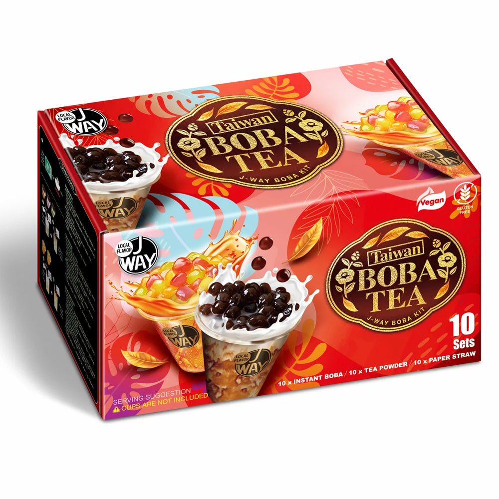 JWAY Taiwan Boba Bubble Tea Kit 768g – 10 Sets, 5 Flavours