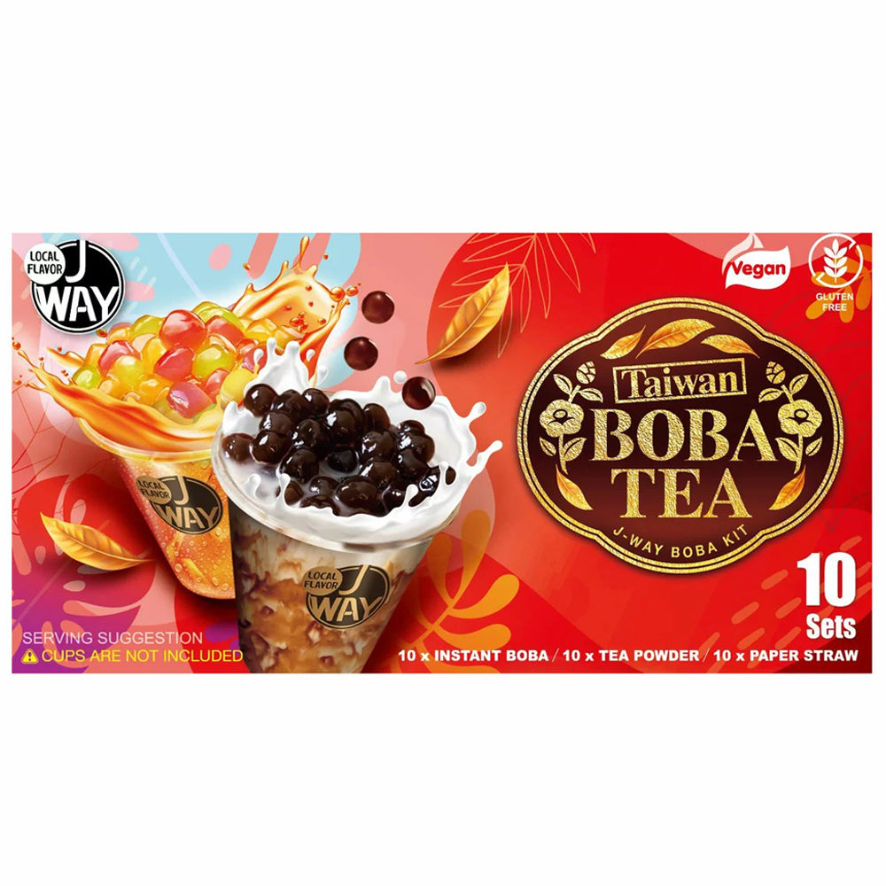 JWAY Taiwan Boba Bubble Tea Kit 768g – 10 Sets, 5 Flavours