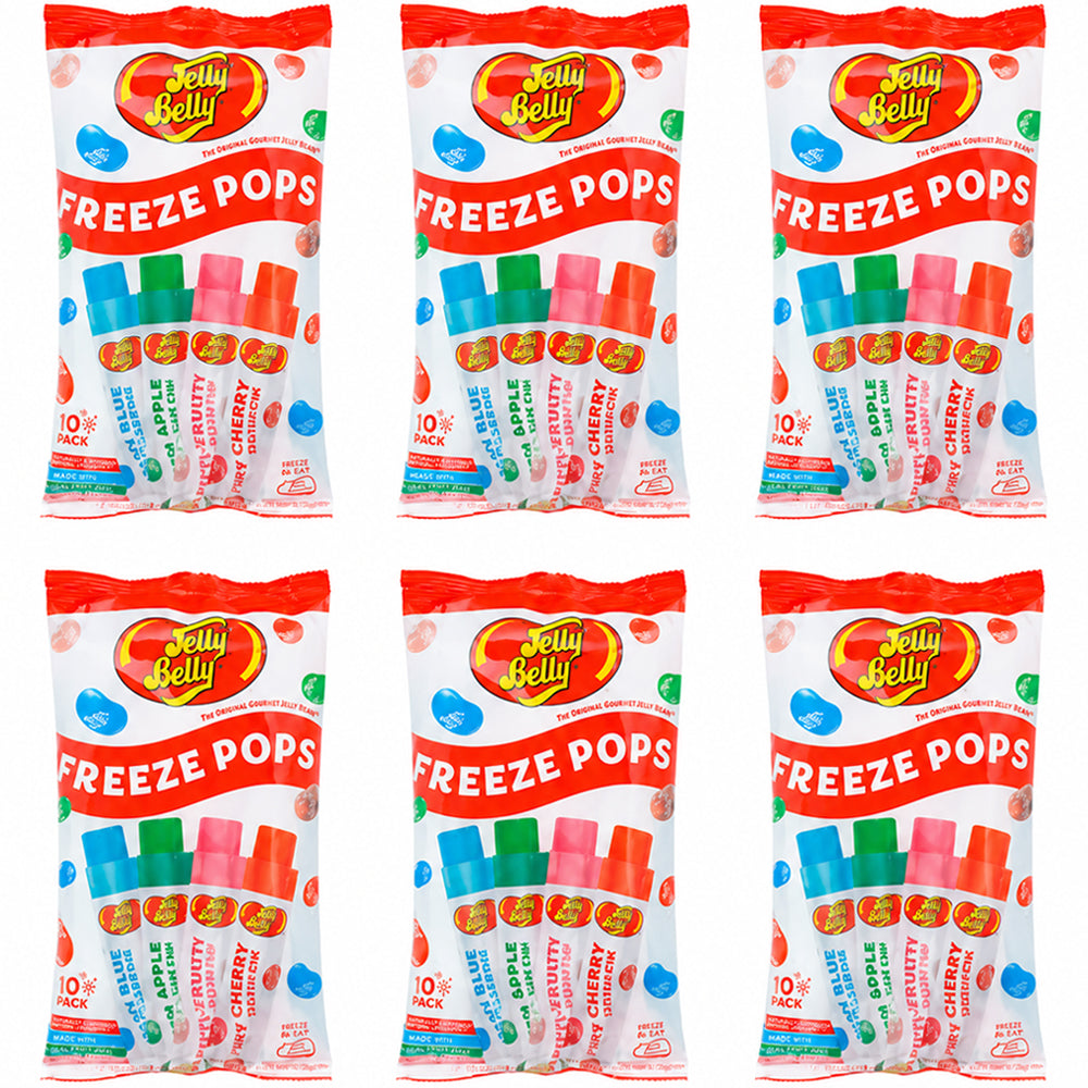 Jelly Belly Freeze Pops 10 x 50ml Ice Pops (Pack of 6)