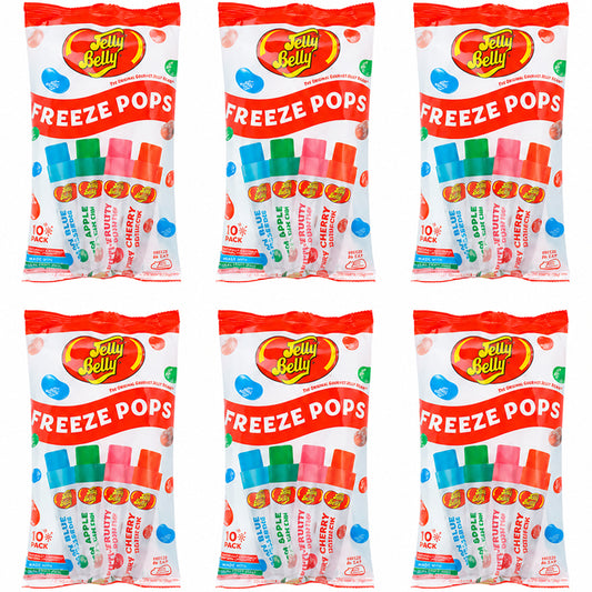 Jelly Belly Freeze Pops 10 x 50ml Ice Pops (Pack of 6)