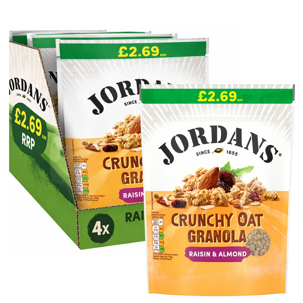 Jordans Raisin & Almond Crunchy Oat Granola 450g PMP (Box of 4)