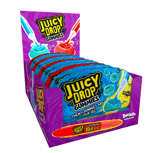 Juicy Drop Gummies with Sour Gel 57g (Box of 12)