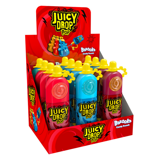 Juicy Drop Pop Lollipop with Sour Gel 26g (Box of 12)