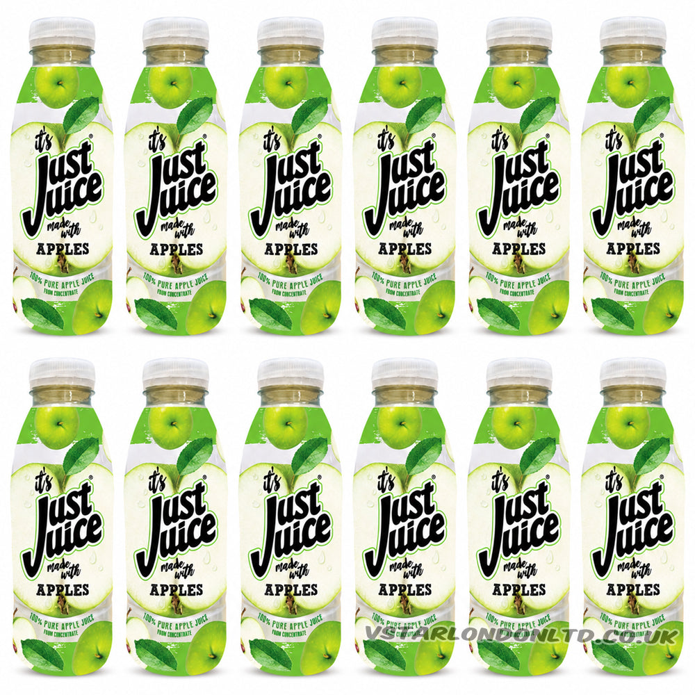 Just Juice 100% Pure Apple Juice from Concentrate 500ml (12 Bottles)