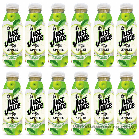 Just Juice 100% Pure Apple Juice from Concentrate 500ml (12 Bottles)