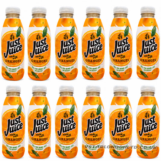 Just Juice 100% Pure Orange Juice from Concentrate 500ml (12 Bottles)