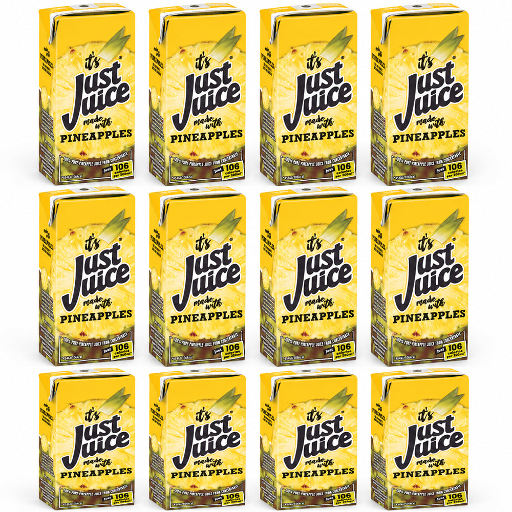 Just Juice 100% Pure Pineapple Juice 200ml (12 & 24 Boxes)