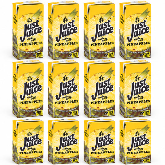Just Juice 100% Pure Pineapple Juice 200ml (12 & 24 Boxes)