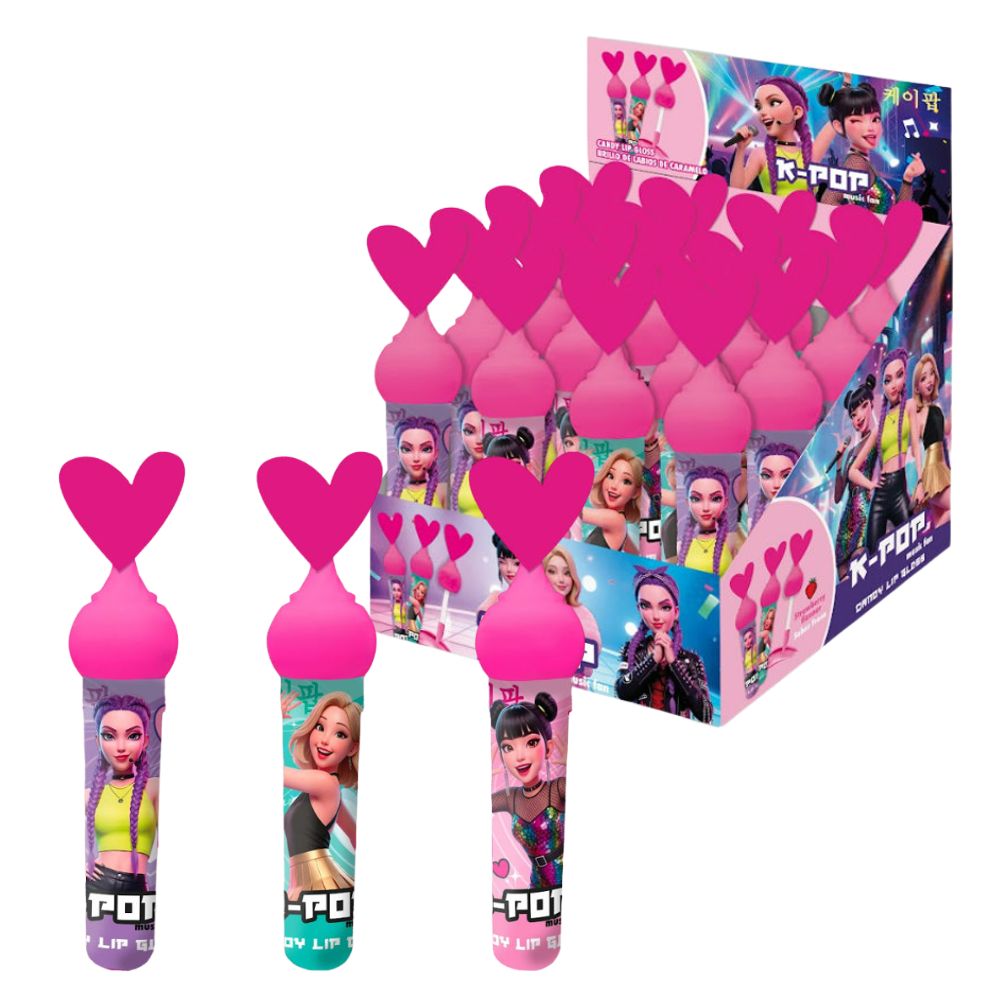K-Pop Music Fan Candy Lipgloss 16 x 12g Packs – Fruit Flavoured Candy